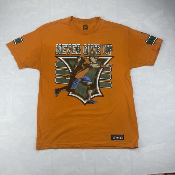 WWE Other - WWE John Cena Never Give Up You Can't See Me Orange Men's Large T-shirt